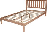 Lit en bois de hêtre massif Inweto, design élégant et classique, 200x160, robuste, pour chambre à coucher