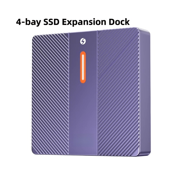 External Aluminum 4-Bay NVMe RAID Enclosure Thunderbolt 4 40Gbps Turbine Cooling Mac/Win Compatibility Individual RAID Support