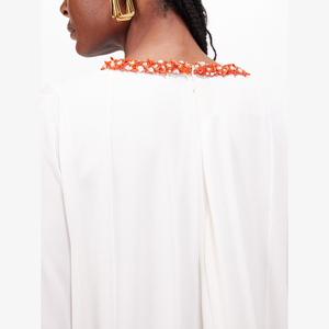 Hồi giáo thêu cổ áo CAPE-tay áo Bead-Tôn tạo Silk-<span class=keywords><strong>georgette</strong></span> áo choàng dài đêm Áo choàng cho phụ nữ - Product Image 4