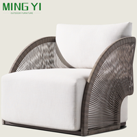 Ensemble de canapés d'extérieur de luxe en gros, mobilier de jardin en alliage d'aluminium, canapé d'extérieur en rotin, ensemble de meubles imperméables pour l'extérieur