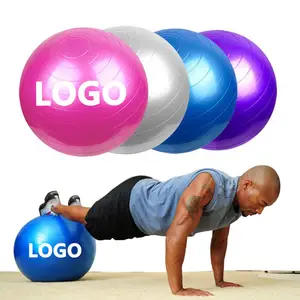 Bola de ioga para exercícios, bola de balanço em pvc para ginástica rítmica, bola de ioga e pilates, à prova de explosão personalizada, 65 cm, atacado