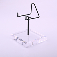 Présentoir d'angle moderne en métal/acrylique de luxe élégant avec base en cristal, personnalisable avec logo électroplaqué, facile à assembler