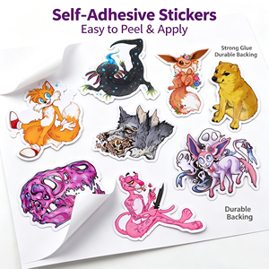 Juego de Pegatinas de Anime y Dibujos Animados, Impermeables, Autoadhesivas, de Vinilo, Forma Irregular, Impresión Nítida, para Regalos, Manualidades y Decoración - Product Image 5