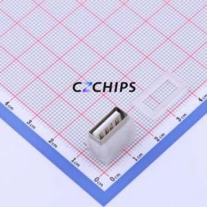 911-272B1016D10201 USB Connector Bent Lead Through Hole Connector Type-A Female Right Angle Insert 4P - Product Image 1