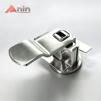 Serrure de boîte aux lettres, serrure à came, serrure de meuble en alliage de zinc, finition nickel, antivol, 2 clés avec clip de maintien pour tiroir et armoire
