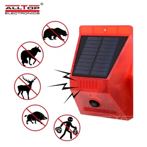 ALLTOP güneş güvenlik alarm sistemi uzaktan kumanda ile güneş enerjili hareket sensörü güvenlik ışığı dış mekan kullanımı için