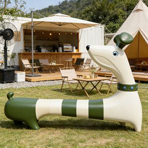 Banc courbé personnalisable en PRV Y671, résistant aux UV, faible entretien, pour terrasses <span class=keywords><strong>de</strong></span> centres commerciaux et d'hôtels - Product Image 5