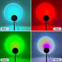 Nouvelle Lampe Projecteur Coucher de Soleil LED Haute Qualité, Rotation à 180 Degrés, Lumière de Projection pour Décoration d'Intérieur
