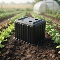 Kit de culture de micro-légumes rond personnalisé, lot de 3, avec plateau de germination auto-arrosant et couvercles ventilés pour la propagation des plantes