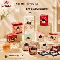 Coffret cadeau de thé CHALI 8g pour mariages, sachets de thé dans une petite boîte cadeau pour cadeaux d'affaires ou petits cadeaux pratiques
