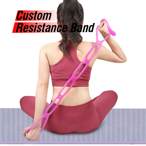 Fascia di Resistenza TPE Durevole con 7 Fori, Alta Elasticità, per Fitness, Pilates, Stretching, Colore e Logo Personalizzabili, Vendita all'Ingrosso OEM - Product Image 1