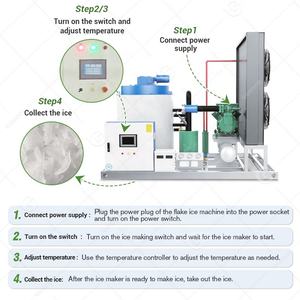 Mesin Pembuat Es Serpih Air Asin Industri 1 2 3 Ton 10 Ton 20 Ton 500 2000 Kg untuk Ikan - Product Image 5
