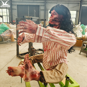 Haunted House Props Holding Zombie Hand Puppet Halloween <strong>Animatronic</strong> Scary Life Size <strong>Woman</strong> Ghost 3D Printing for Amusement Park - Product Image 6