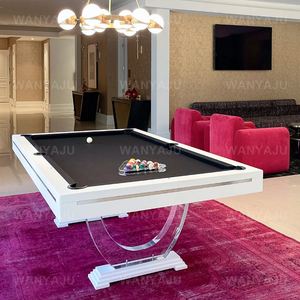2025 Nhà Máy Bán Sang Trọng Hiện Đại 7ft 8ft Bàn Hồ Bơi Với Sơn Mài Rắn Gỗ Bóng Đầu Bàn Bida Cho Biệt Thự - Product Image 3
