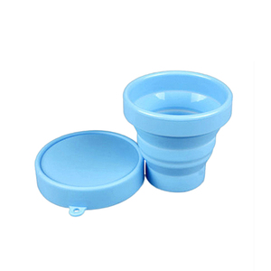 Gobelet pliable en silicone de qualité alimentaire 100% 150 ml, réutilisable, pour eau et café, avec couvercles et boucle - Product Image 2