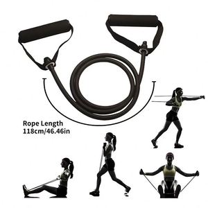 Resistance <b>Bands</b> With Handles Exercise <b>Workout</b> for Men Women Strength Training Equipment at Home 5 Levels Tube <b>Band</b> Pull Rope - Product Image 5