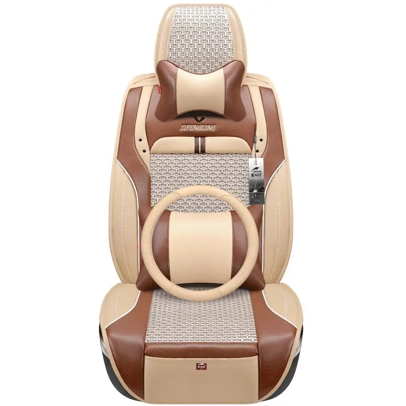 Tùy Chỉnh Xe Chỗ Ngồi Bao Gồm Ice Silk Car Seat Covers Với Chỉ Đạo Wheel Bìa Mùa Hè Đầy Đủ Thiết Lập Cho KIA SPORTAGE