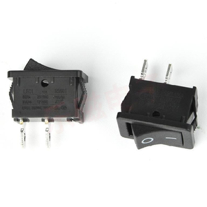 Leci nhà máy 250V 6A Đen on/off 3pin PA66 vật liệu điện Rocker chuyển đổi cho điện thoại di động IP40 đánh giá 10000-50000 chu kỳ - Product Image 2