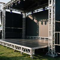 Plateforme de scène portable détachable en aluminium homologuée CE TUV pour événements DJ, concerts et mariages