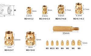 맞춤형 너들 인서트 너트 M3 M4 M5 M6 M8 M10 M12 황동 인서트 너트 크로스 대형 평머리 나사 - Product Image 5