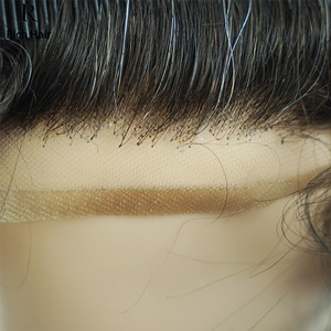 Nhà Máy Trực Tiếp Bán Richair-Handmade Đầy Đủ Cho Thụy Sĩ Ren Tóc Giả Cho Nam Giới Tự Nhiên Tóc Kinky Thẳng Nước Bán Buôn Ấn Độ - Product Image 5