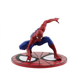 Adorno de PVC de Spider-Man para Decoración de Pasteles con Base, Estilo Adorable para Fiesta de Cumpleaños, Decoración de Mesa - Product Image 1