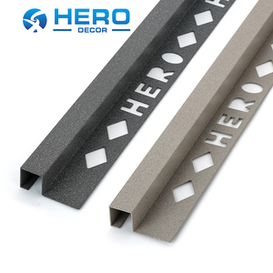 Embellecedor de azulejo de forma cuadrada 304, textura de piedra, esquina de <span class=keywords><strong>Metal</strong></span>, perfil de acero inoxidable, tira de borde de cerámica para pisos - Product Image 5
