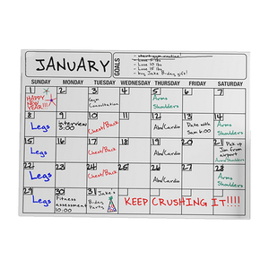 Menú de borrado en seco para nevera personalizado, <span class=keywords><strong>semanal</strong></span>, <span class=keywords><strong>pizarra</strong></span> blanca negra, calendario magnético, tabla organizadora magnética - Product Image 4