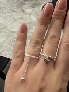 Boho Heil kristall und Perlen Perlen <span class=keywords><strong>ring</strong></span> Hand gefertigter Naturstein <span class=keywords><strong>ring</strong></span> Edelstahl Gold Silber Perlen Edelstein <span class=keywords><strong>ring</strong></span> für Frauen - Product Image 2