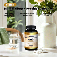 Collagène Lifeworth pour adultes, pour femmes et hommes, types I, II, III, V, X, complexe multi-collagène en capsules, éclaircissement de la peau, cheveux et articulations