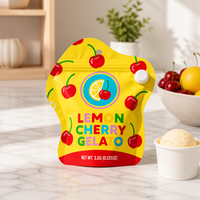 Pochette et pochette à bec verseur personnalisées imprimées, emballage alimentaire de 3,5 g/0,125 oz pour les marques de gelato et de snacks, emballage cadeau pour la vente au détail