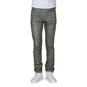 Одежда Wangsheng, модные джинсы для мужчин, оптовая продажа, джинсы, облегающие мужские дизайнерские джинсы ностальгического цвета
