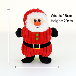 Navidad vacaciones cachorro felpa Squeaker Reno Santa jengibre opciones cuerda anillo palo entrenamiento Tug Fetch resistente a mordeduras - Product Image 5