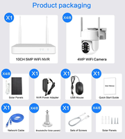 Kit de caméra CCTV sans fil EseeCloud 4CH 4MP WiFi NVR avec stockage sur disque dur H.265, détection de mouvement et vision nocturne