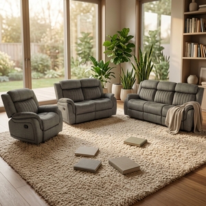 Comfortable Reclining European Modular Sectional <b>Sofa</b> Set with Heating Colorful Luxury Synthetic Leather - Product Image 6