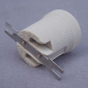 Lamp Holder Ceramic <strong>E27</strong> With/Without Bracket Waterproof White Straight for LED Bulb <strong>E27</strong> Bulb Holder Ceramic Light Socket - Product Image 5