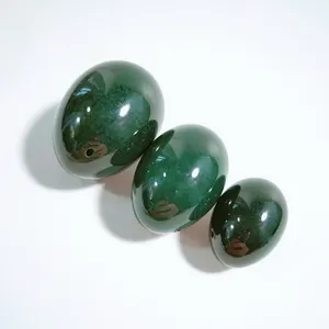 HZ Good quality 3 pieces/set natural jade yoni eggs cheap price jade eggs nephrite for sale crystals healing stones