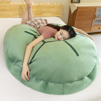 2024 drôle Tiktok populaire doux géant sol lit canapé peluche en forme d'animal oreillers portable en peluche tortue coquille jouets