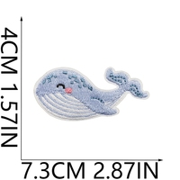 Patch brodé thermocollant en tissu, motifs animaux marins, algues et coquillages, pour vêtements, chapeaux et sacs