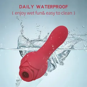 En çok satan yetişkin seks oyuncak gül şekli <span class=keywords><strong>2</strong></span> in 1 vibratör masaj değnek emme kadının hediyeler için gül çiçek stimülatörü - Product Image 6