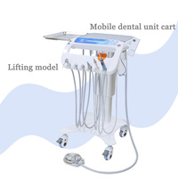 Nouveau design Chariot dentaire portable avec compresseur d'air et turbine, unité de turbine pour fauteuil dentaire, accessoires dentaires