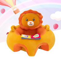 Canapé pour bébé, adorable canapé-lion pour bébé avec dossier, sécurité, mousse antidérapante, chaise longue pour tout-petit, pour salon, chambre à coucher