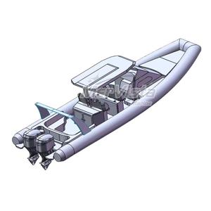 Bateau <span class=keywords><strong>semi</strong></span>-<span class=keywords><strong>rigide</strong></span> 860 Orca Hypalon à coque en aluminium en V profond, bateaux pneumatiques <span class=keywords><strong>semi</strong></span>-rigides, yacht, bateau <span class=keywords><strong>semi</strong></span>-<span class=keywords><strong>rigide</strong></span> de luxe 28 pieds - Product Image 3