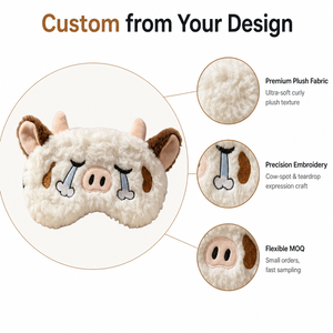Peluche Personalizado OEM, Juguete <span class=keywords><strong>de</strong></span> Peluche Suave Personalizado, Regalo <span class=keywords><strong>de</strong></span> Marca, En 71, Antifaz <span class=keywords><strong>de</strong></span> Peluche para <span class=keywords><strong>Dormir</strong></span> Personalizado - Product Image 2