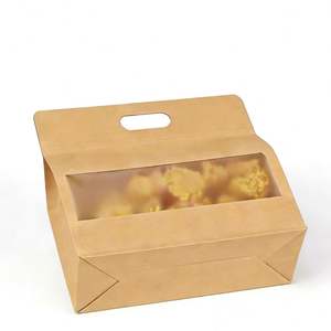 Empaque Personalizable con Asa Troquelada y Ventana Transparente, Apto para Bolsas de Papel Kraft Utilizadas para Envasar Frutas y Postres - Product Image 6