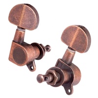 Chevilles d'accordage pour guitare électrique acoustique, en cuivre entièrement fermées, avec boutons et cordes, vente en gros