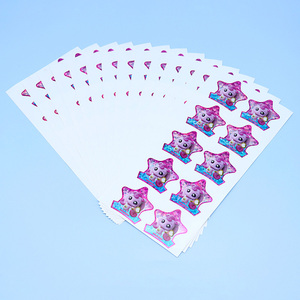 Wholesale Customized Kids Cartoon Stickers Bright Pink PET Self <b>Adhesive</b> Labels BPA Free <b>PVC</b> Waterproof Custom Sticker Accept - Product Image 6