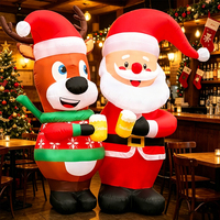 Unigz Décorations de Noël gonflables pour extérieur : Père Noël, Élan et Toast