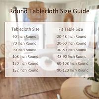 Nappe Ronde en Polyester Noire, Housse de Table Anti-Taches et Anti-Plis, Finition Brossée, Lot de 2, 5FT/10FT