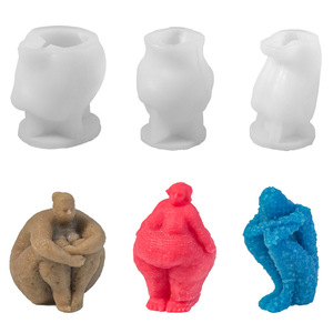 แม่พิมพ์ภาพแอบสแตรกต์แบบหนาลายผู้หญิงอ้วนเหมือนเทียนแม่พิมพ์ปั้นปูนปลาสเตอร์แบบยุโรป - Product Image 2